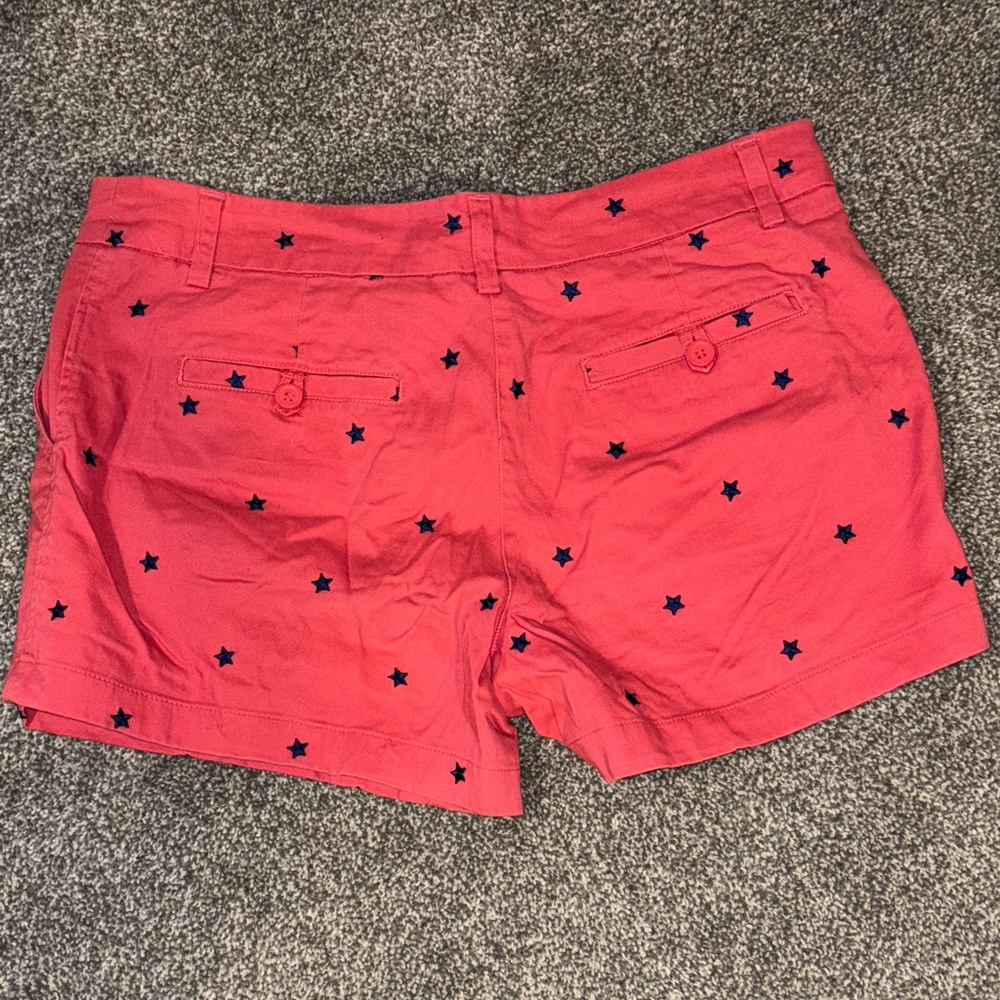 CAMBRIDGE DRY GOODS Stylish Red Star-Patterned Women's Shorts size 6 - Picture 3 of 8